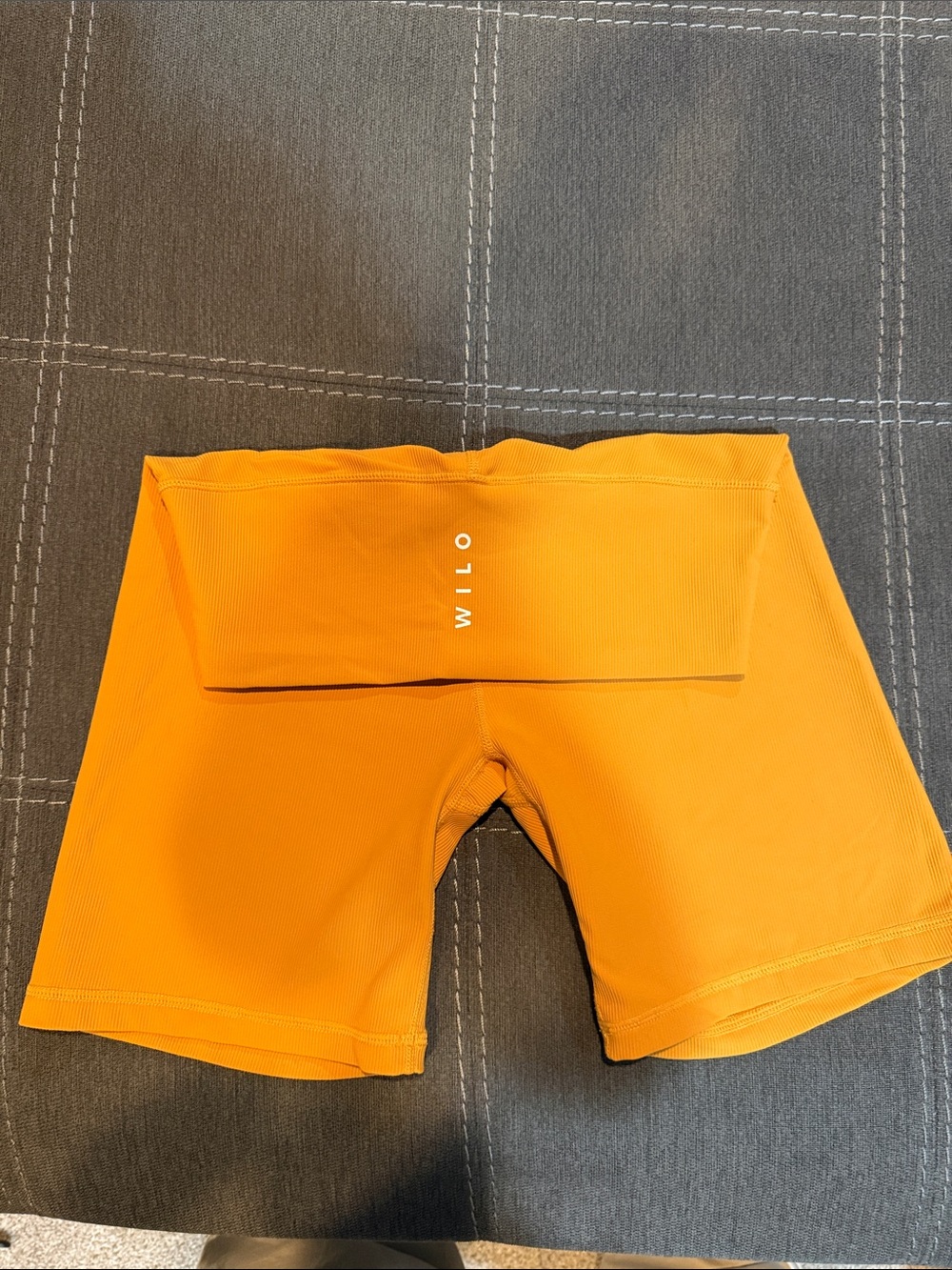 Willow Orange High-Waist Bike Shorts